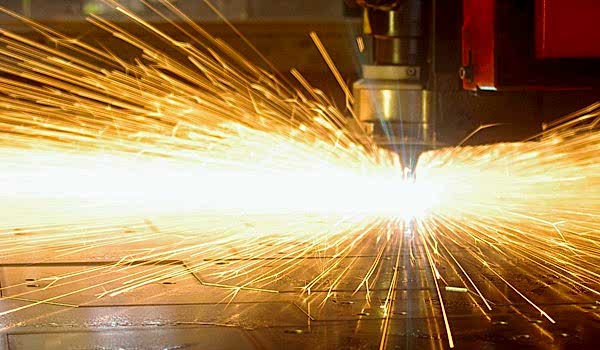 Laser cutting sparks