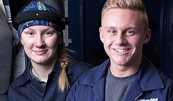 two engineering apprentices