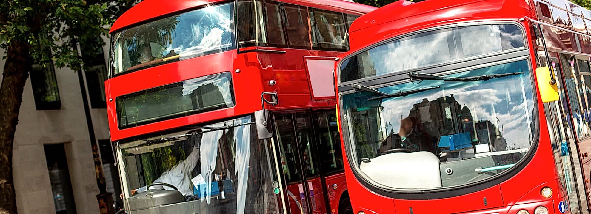Red buses