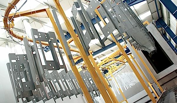 Powder coating conveyor plant