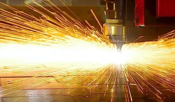 Laser piercing thick metal plate