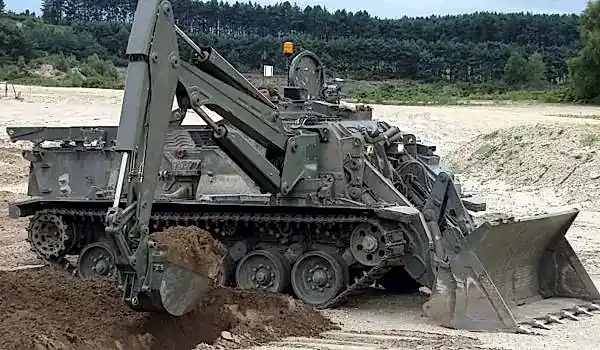 UK Terrier tank digging